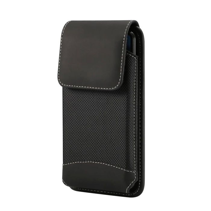 Pour Hafury Meet (2024) Housse Ceinture Verticale Cuir et Nylon - Noir