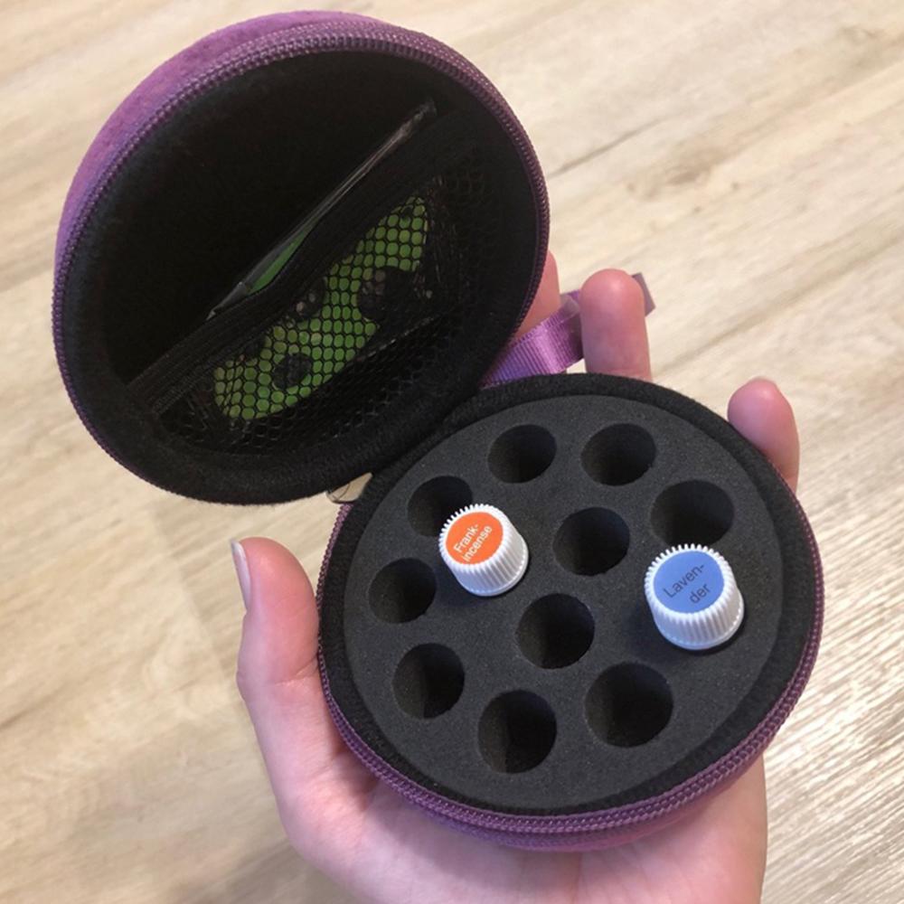 Круглая бутылка для эфирного масла, сумка для хранения, удобная для переноски. Сумка для хранения духов и лака для ногтей Eva Essential Oil Box