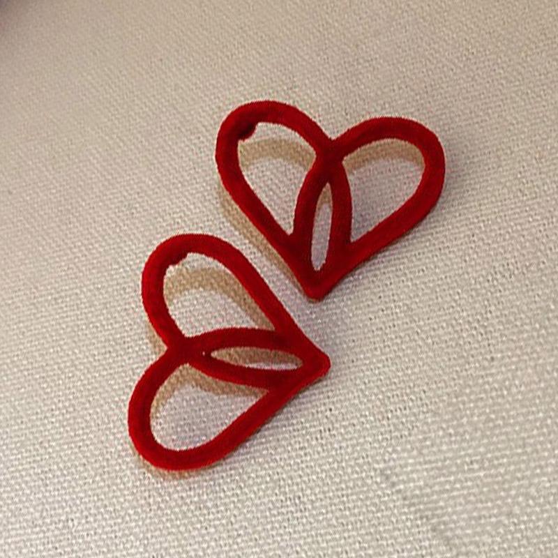 Серьги-капли с красным бантом для женщин, темпераментные серьги с сердечками и бантом для девочек, новогодние праздничные украшения