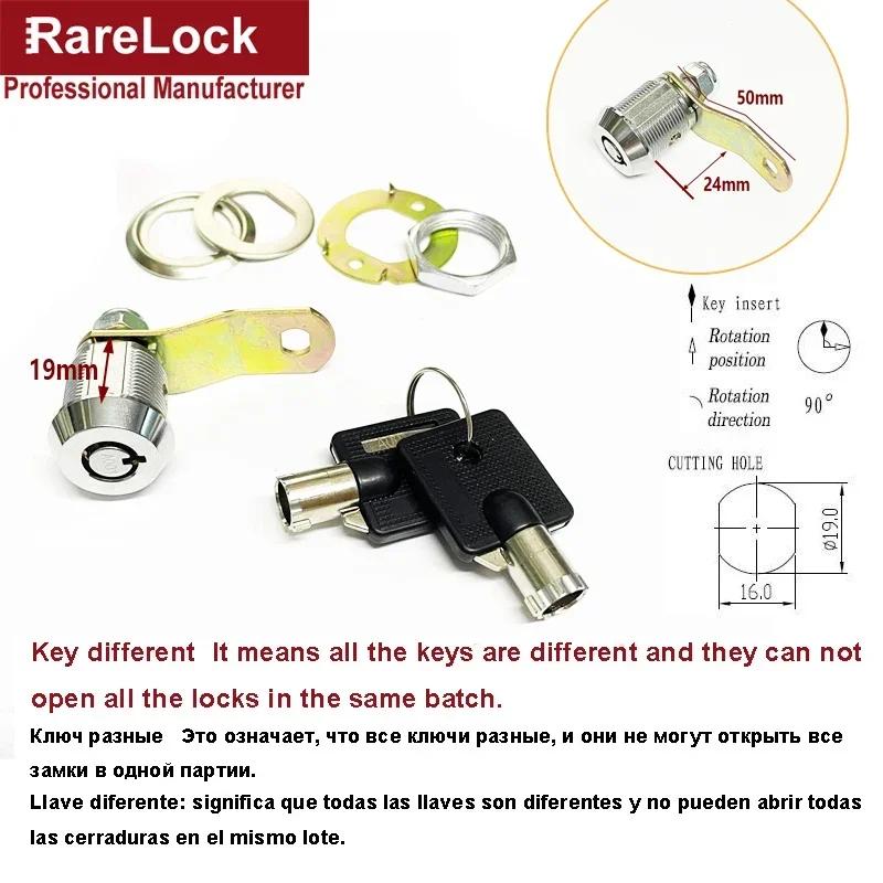 Special SALE Tubular Cabinet Cam Lock 19mm for Drawer Mailbox Tool Box Game Machine DIY Furniture Hardware Rarelock MA015 G