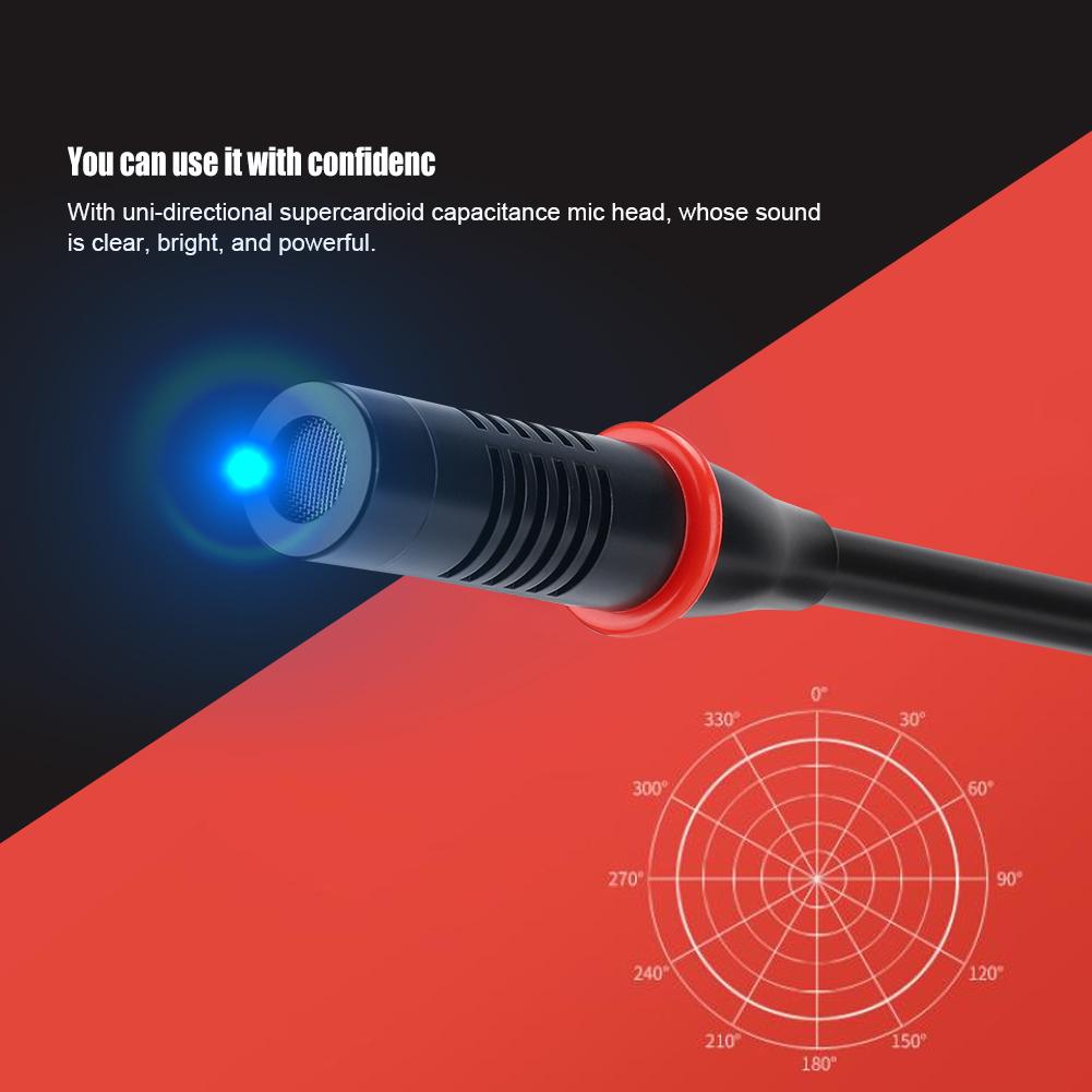 Профессиональный настольный регулируемый однонаправленный конденсаторный микрофон для конференций