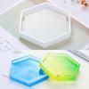 Coaster Silicone Bracket Holder Molds Geometric Shape Hexagonal Square Round Epoxy Resin Bracket for DIY Decoration