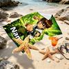 Custom Name Personalized Ben 10 Cartoon Print Beach Towel, for Trip Camping Beach Party Home Decor, Birthday Gift for Family & Friends