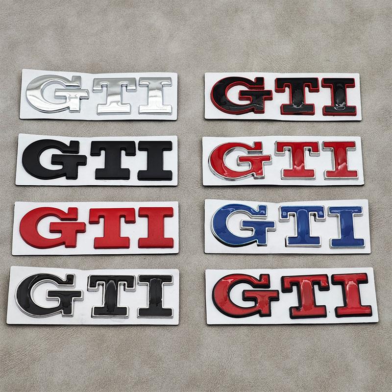 Hot 3D Metal Logo GTI Badge Car Front Grille Emblem Rear Trunk Sticker For Volkswagen VW Golf 4 5 6 7 3 MK2 MK3 MK4 Mk5 Polo Tig