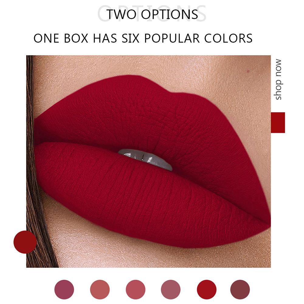 HANDAIYAN 6 шт. жидкий бархатный матовый блеск для губ красная помада телесного цвета для макияжа женская долговечная водостойкая косметическая косметика