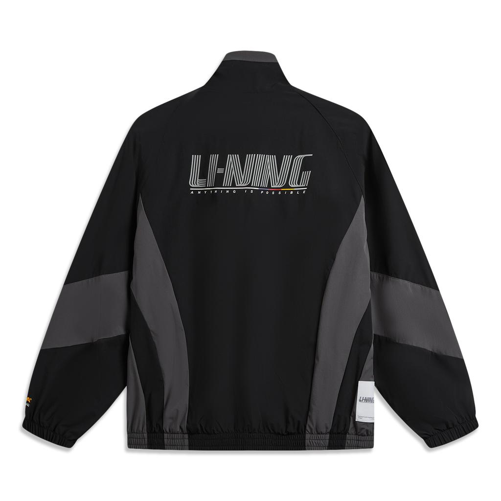 Li Ning Серия DNA Вдохновленная зимними видами спорта Ограниченная серия Американский ретро Цветные блоки Повседневная мода Универсальный Логотип Быстросохнущий Охлаждающий Молния Ветровка AFDWE01-1