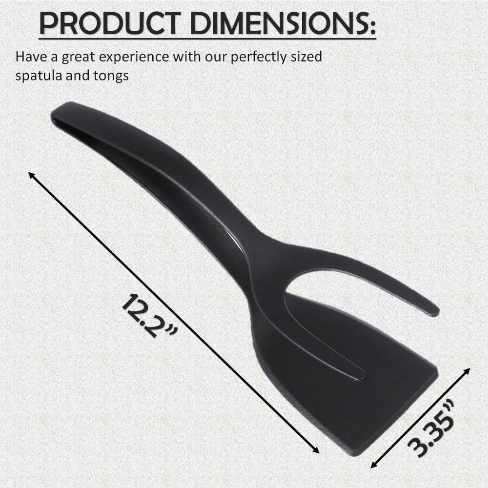 2 в 1 Лопатка и щипцы, Лопатка для переворачивания яиц, Многофункциональный кухонный гаджет для блинов, рыбы, французских тостов, жареных яиц, хлеба
