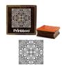 Printtoo Floral Pattern Wooden Rubber Stamp Scrap-booking Craft Square Stamps-2 X 2