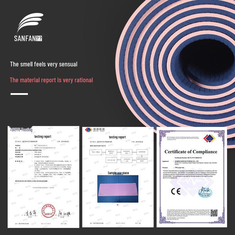 Thickened Non-Slip Fitness and Yoga Mat for Home Use – Extra Wide and Long for Men and Women