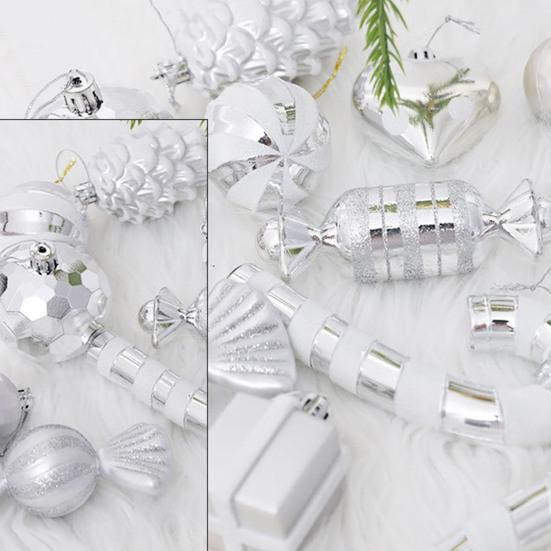 16 шт. Рождественские шары, украшения для елки, пластиковые трости, леденцы, колокольчики, подвесные украшения, праздничные принадлежности для вечеринок