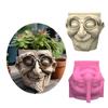 Silicone Molds Flower Pot Epoxy Resin Mold Old Man Castings Molds Succulent Planter Vase Cactus Mold DIY Clay Mould