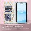 Роскошный модный кожаный чехол с цветочным узором для iPhone 16 15 14 13 12 11 17 Pro Max Plus 16e Бизнес-чехол-книжка с отделениями для карт