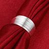 925 Sterling Silver Open Ring Ins Minimalist Multi -Layer Weaving Lines Finger Ring For Women Statement Adjustable Ring