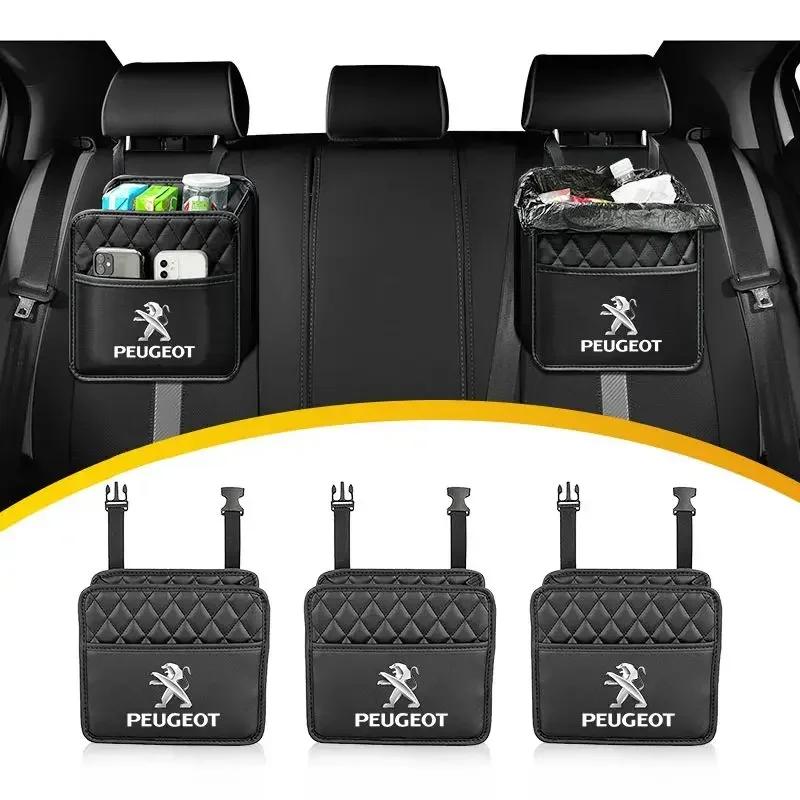 Leather Car Styling Organizer Car Interior Storage Box Sticker Accessories For Peugeot 308 307 206 208 207 3008 508 407 2008