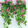 Fake Plant Flower Vivid Waterproof Hanging Artificial Silk Morning Glory Imitation Flower