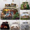 3D Printed Animal Tiger Comfortable Duvet Quilt Cover Pillowcase Bedding Set Children Bedroom Decoration Home Textile