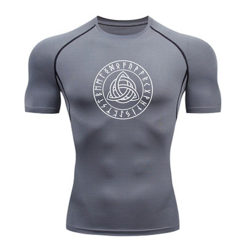 Men's Compression Fitness Sports T-shirt, Casual Rune Celtic