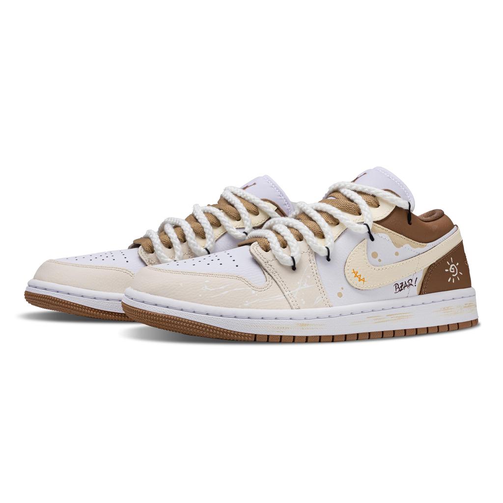 Jordan Air Jordan 1 Mel Cheese Нескользящий Износостойкий Нескользящий Износостойкий Низкие DC0774-202(Команда864-)