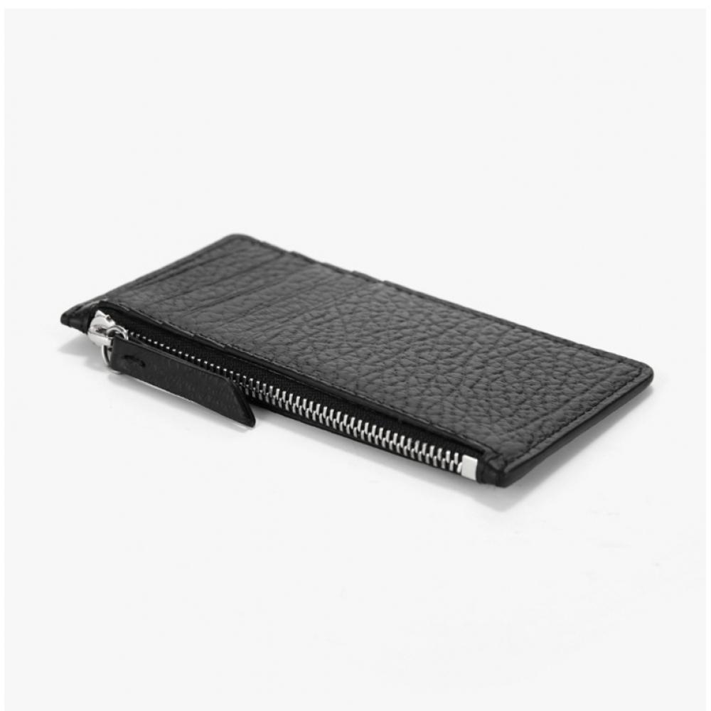 Maison Margiela S56ui0143 P4455 T8013 Stitch Grain Zipper Card Holder