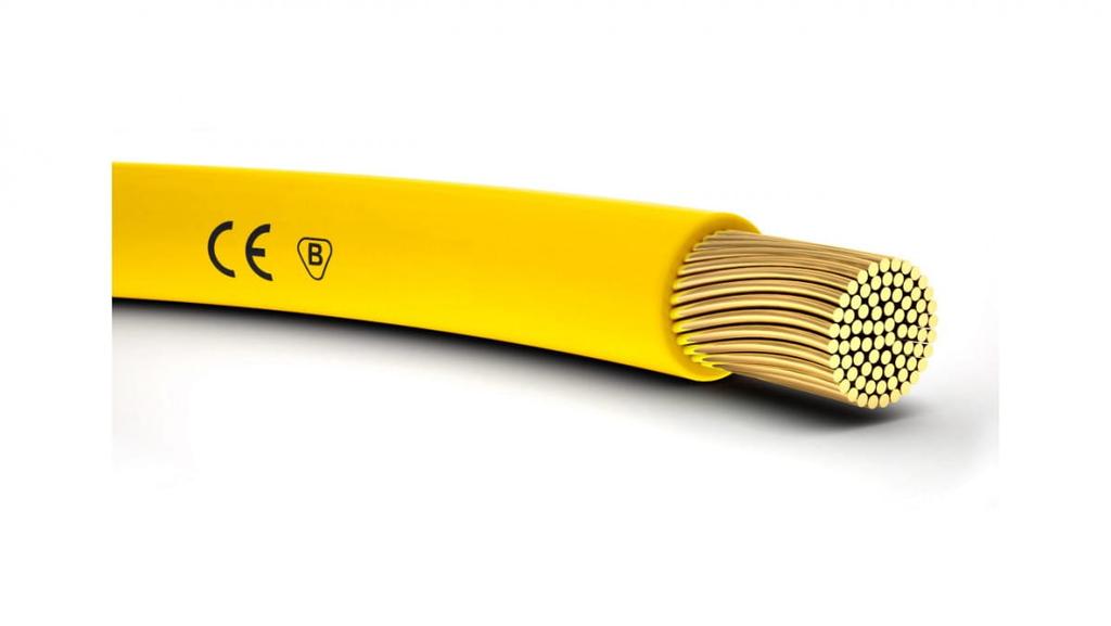 Installation cable H05V-K (LgY) 0.5 yellow /100m/