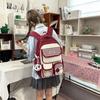 Школьный рюкзак Милый клетчатый рюкзак Для учеников пятых и шестых классов Девочка Школьная сумка Большая вместимость Легкий рюкзак Школьный рюкзак для средней школы