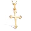[F6817] - Gold Plated 'Cross' Pendant - 12x15 Mm