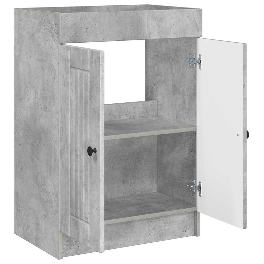 Under Sink Bathroom Cabinet Concrete Grey 56 x 37.5 x 81 cm