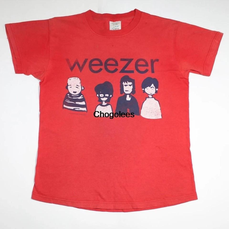 2000 Футболка Weezer Футболка американской рок-группы Альтернативный рок Поп-рок Мужской размер Унисекс Футболка