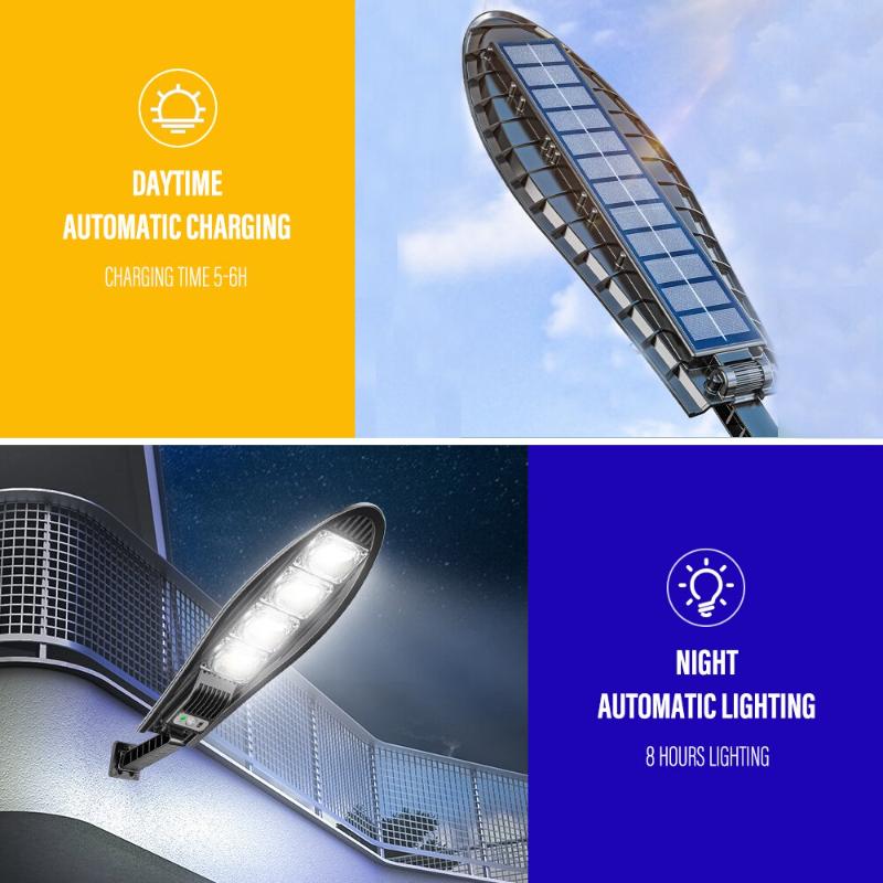 Светодиодный солнечный уличный фонарь, садовый прожектор, дистанционное управление, гараж с датчиком движения, настенный светильник, освещение дворовой дорожки