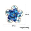 High-End Fashion Diamond-Encrusted Flower Brooch Temperament Versatile Suit Pin Brooch