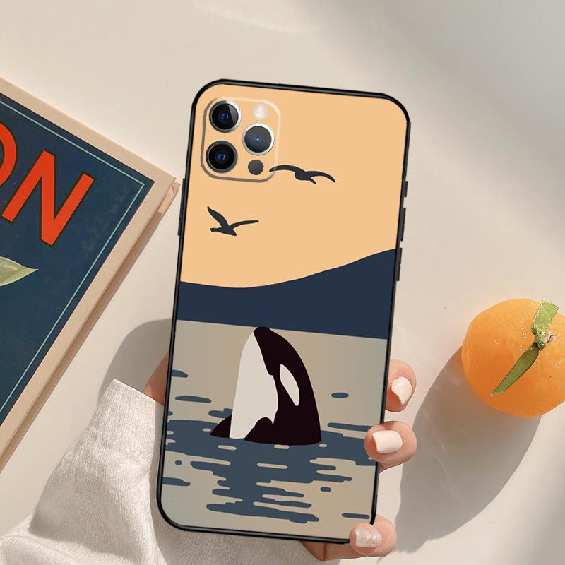 Косатки Косатка Чехол Для iPhone 12 11 13 Pro Max Mini 7 8 Plus X XR XS Max SE 2020 Защита Камеры Чехол