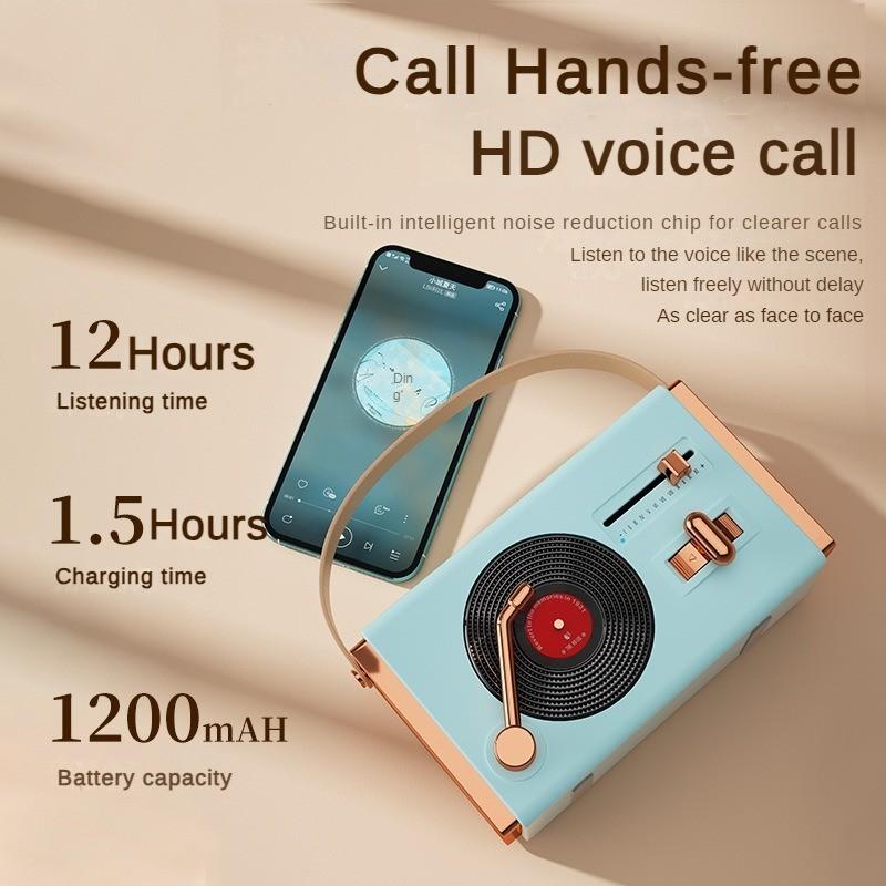 Новый Ретро Bluetooth Динамик Многофункциональный 360° Панорамный Звуковой Эффект Компактный Проигрыватель Аудиосистема для Мобильных Телефонов Компьютеров Настольных ПК 5 Вт