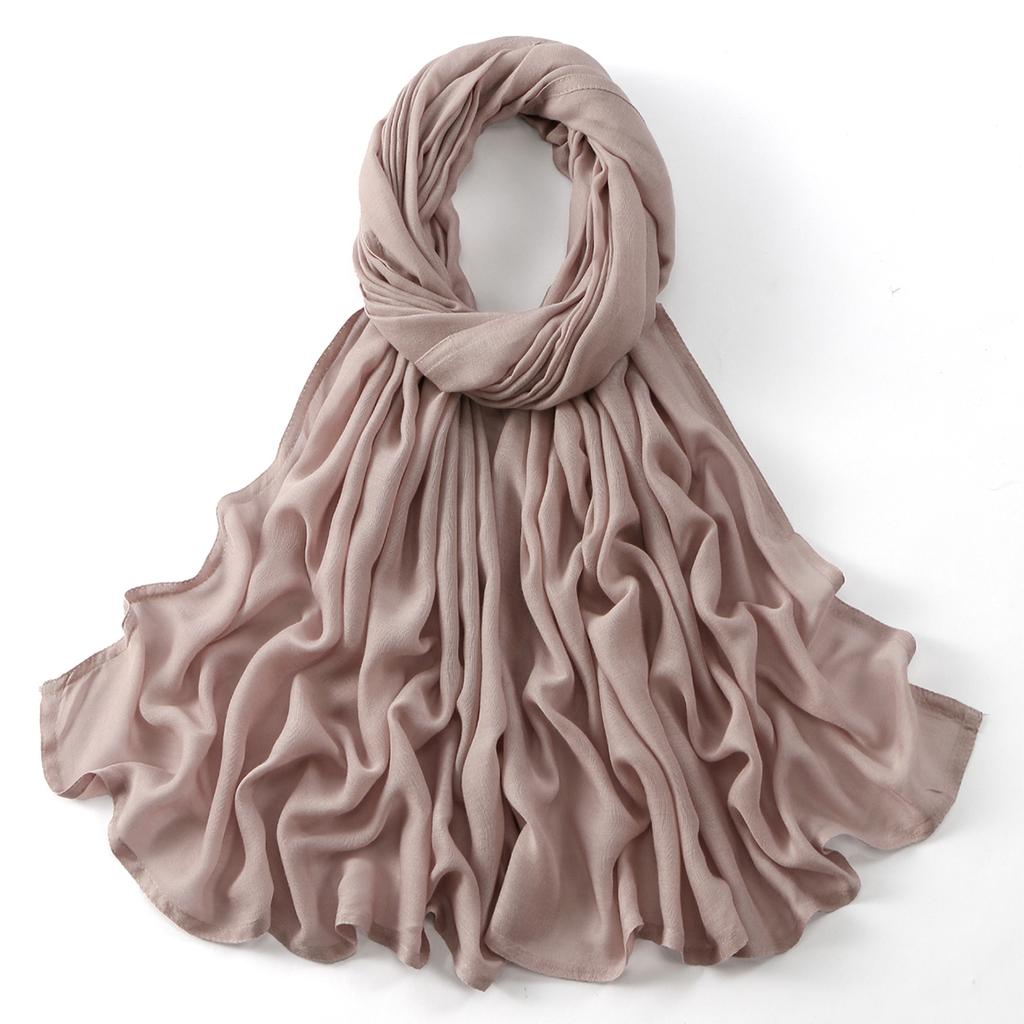 Muslim Modal Hijab Cotton Rayon Scarf for Women Double Stitching Wide Edge Rayon Shawl Islamic Thin Soft Viscose Turban Headband