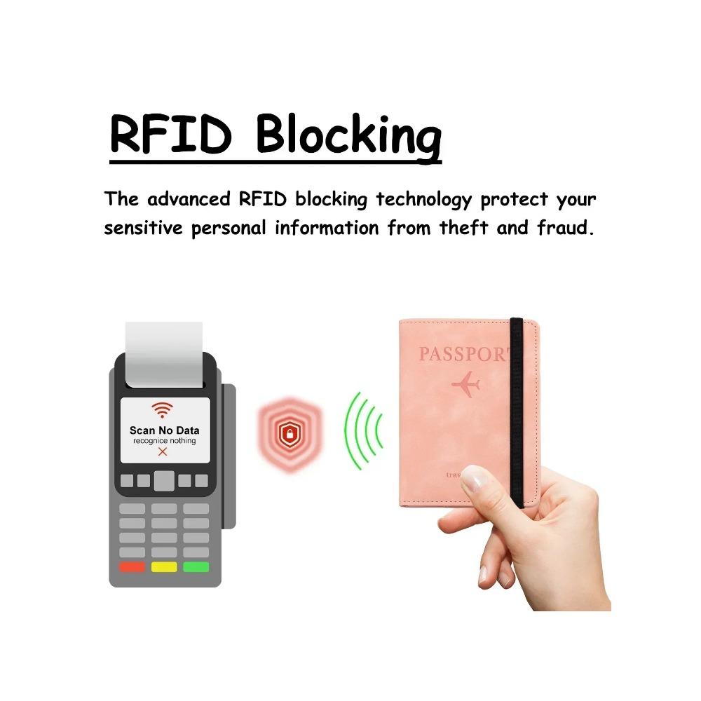 1PC Блокировка кожаный чехол для карт держатель паспорта чехол кошелек дорожные аксессуары для женщин мужчин