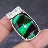 Natural Ammolite Gemstone 925 Sterling Silver Jewelry Pendant 1.62" Q8D38