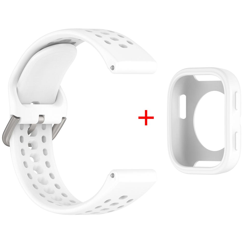 Оригинальный силиконовый+чехол для Amazfit Bip 6, аксессуары для ремешка, мягкий дышащий ремешок Correa+защитная накладка-бампер для браслета Amazfit Bip6