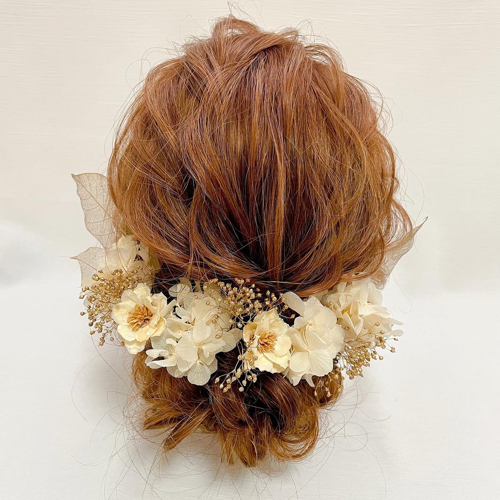Головной убор из сухоцветов Японская одежда украшение для волос свадебная церемония церемония выпускной кимоно хакама свадебная гипсофила