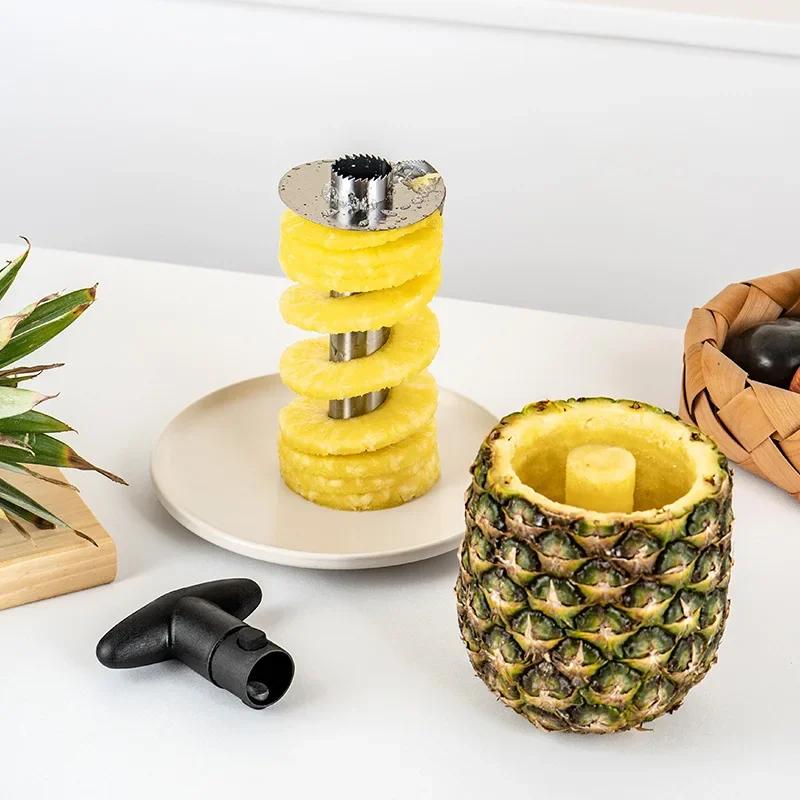 Kitchen Stainless Steel Pineapple Corer Slicer Spiral Ananas Cutter Fruit Corer Peeler Stem Remover Blades for Easy Coring Tools