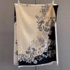 New Splicing Contrasting Plant Flower Jacquard Scarf Women's Autumn and Winter Imitation Cashmere Warm Neck Scarf Shawl