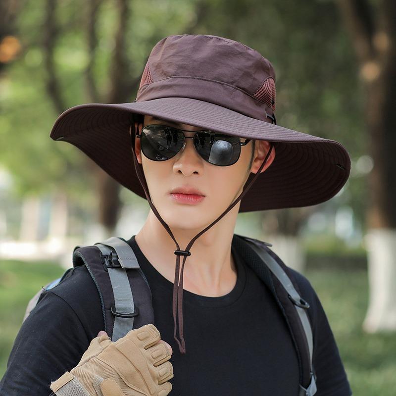 Outdoor Men Women Sun Hat Safari Bush Boonie Hiking Fishing Cap Large Wide Brim Hat