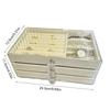 Plastic Velvets Jewelry Organizer 3 Drawers Stackable Display Case for Earrings Necklace Bracelets Accessories Holder