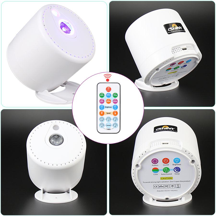 ESHINY RGB LED Aurora Night Star Sky Light Лазерный проектор Дискотека USB Туманность Облако Лампа Украшение Дети Дети Сцена Спальня Свет B222