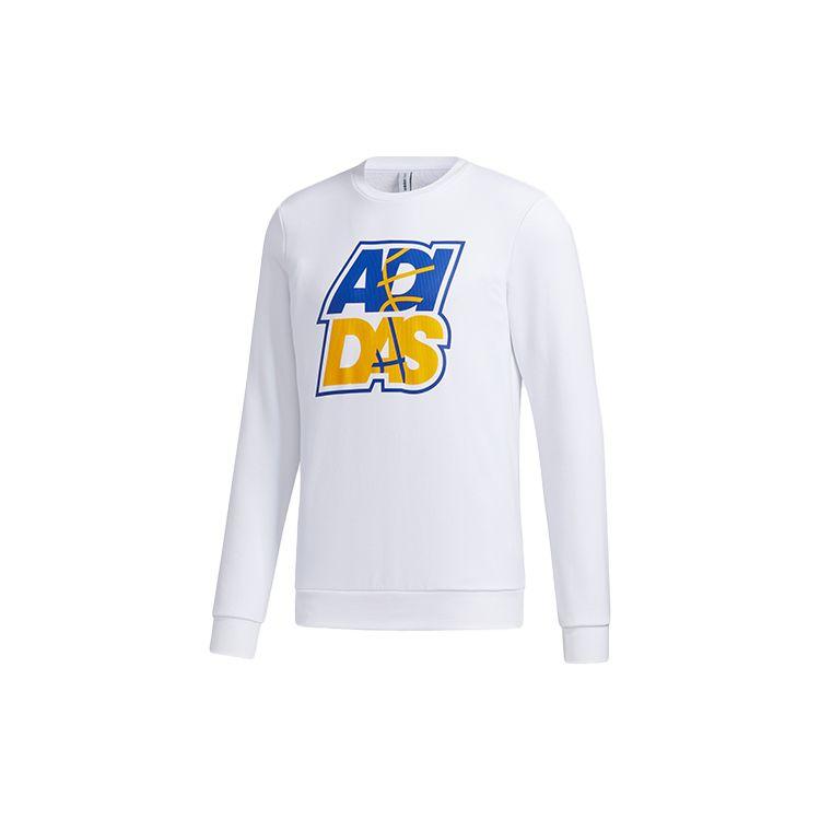 adidas Neo Fav Sw Print Спортивный пуловер Мужская толстовка Белый GP5886