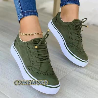 Модные новые женские низкие вулканизированные туфли с круглым носком повседневные туфли на плоской подошве кроссовки на шнуровке женские универсальные удобные весна осень