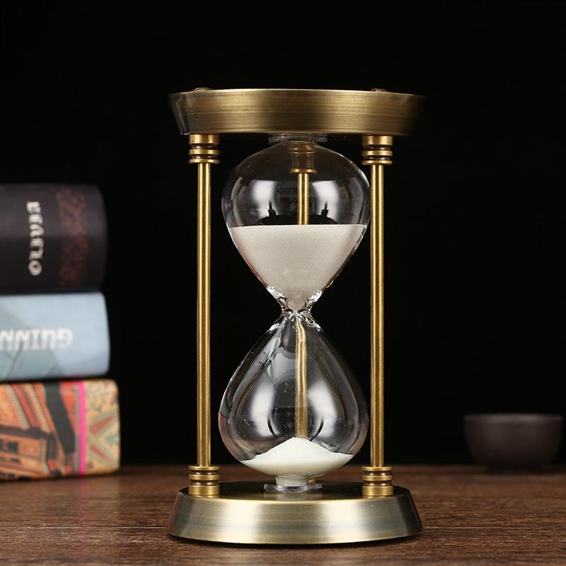 Nordic Retro Metal Hourglass 1/3/5/10/15 Minute Sand Timer Home Bookshelf TV Cabinet Ornaments Living Room Office Decor Gift
