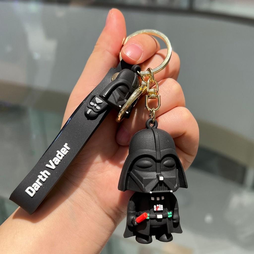 Adorable Cartoon Darth Vader Car Keychain Cute Pvc Soft Pendant Key Accessory