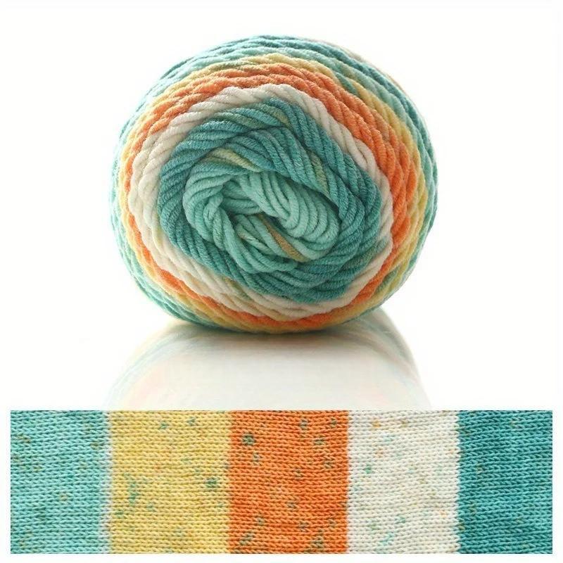 6pcs Gradient Chunky Yarn for Cushions Acrylic Yarn Bundle (600g) - Extra Thick Multicolor Ombre Crochet Yarn for Pillow Covers DIY Knitting Projects