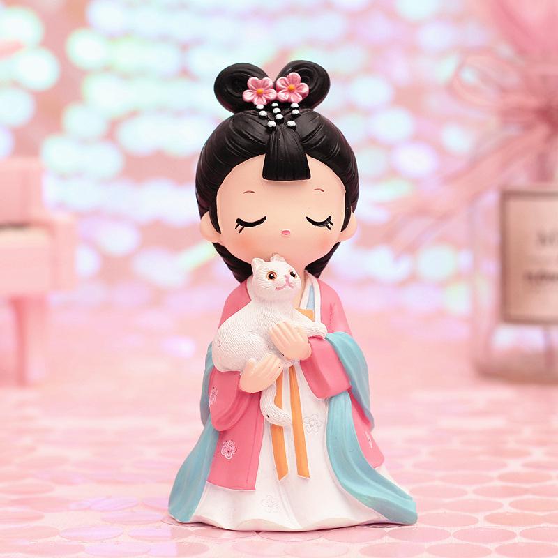 Креативный держатель для телефона в стиле династии Тан: Изысканный орнамент из смолы