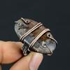 Natural Imperial Jasper Gemstone Handmade Copper Wire Wrap Ring Size 5 M9D04