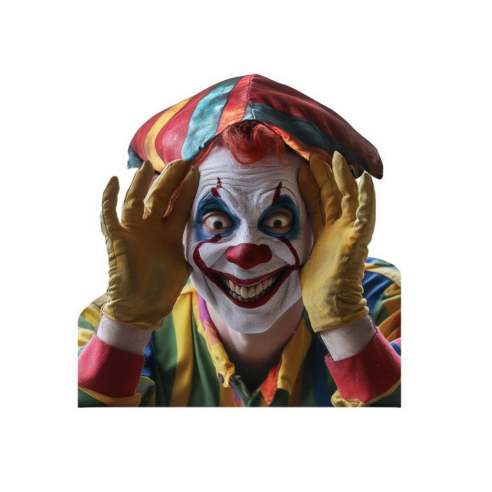 Spooky House Party Scares Scary Peeper Freak Sticker Clown Sticker Window Decorating